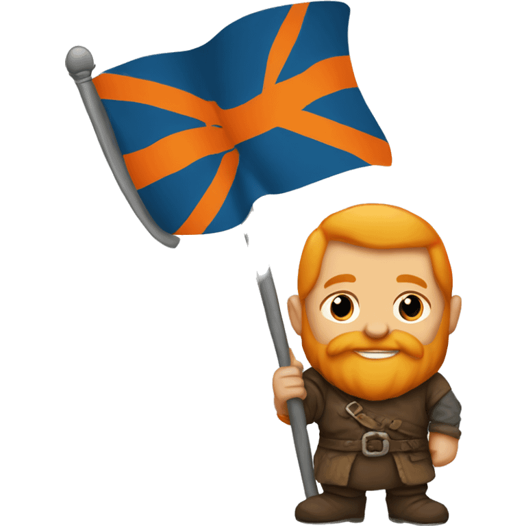 Flag with a dwarf on it emoji