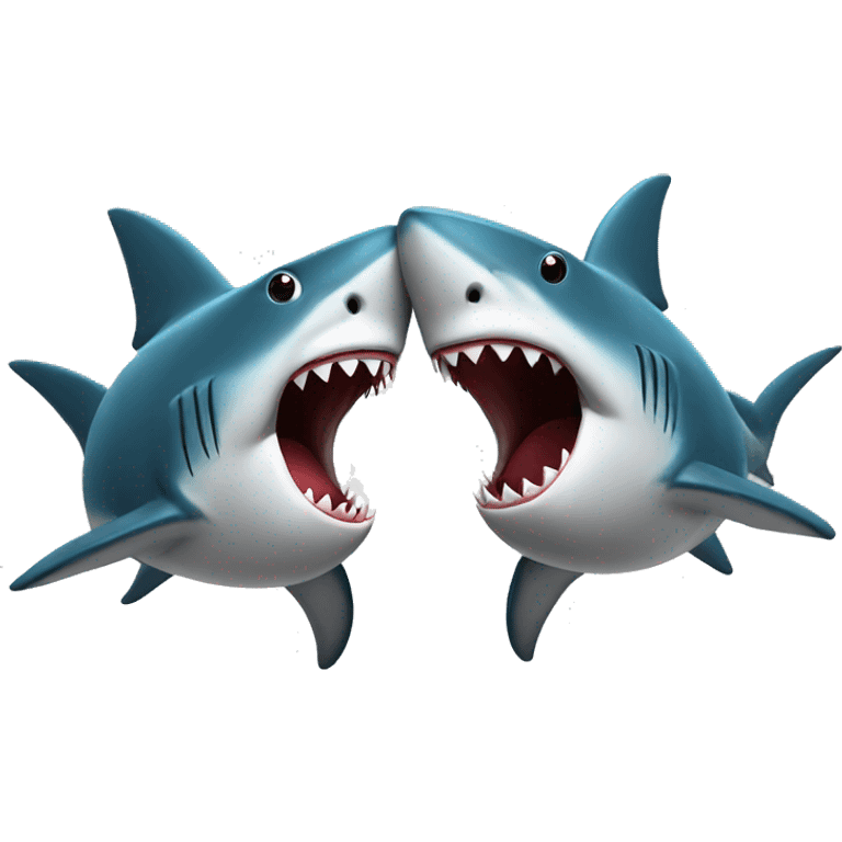 Sharks kissing emoji