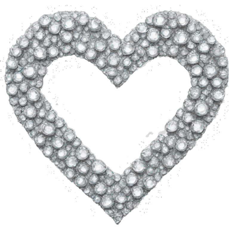 Heart made of white diamonds   emoji