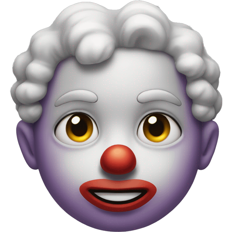 Cute clown frowning  emoji