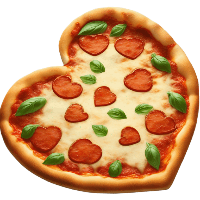 Heart shaped pizza emoji