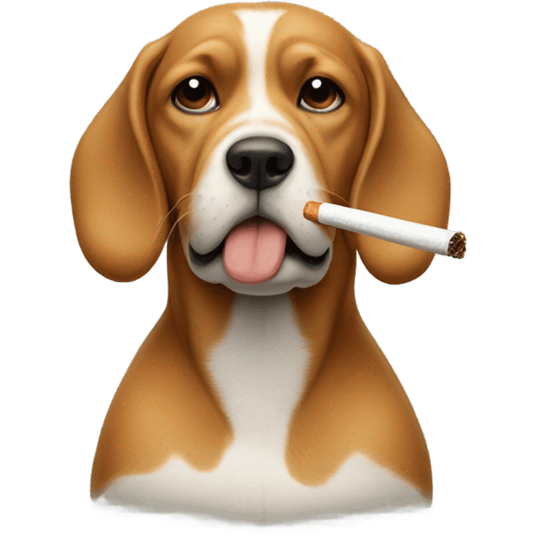 Dog smoking cigarette  emoji