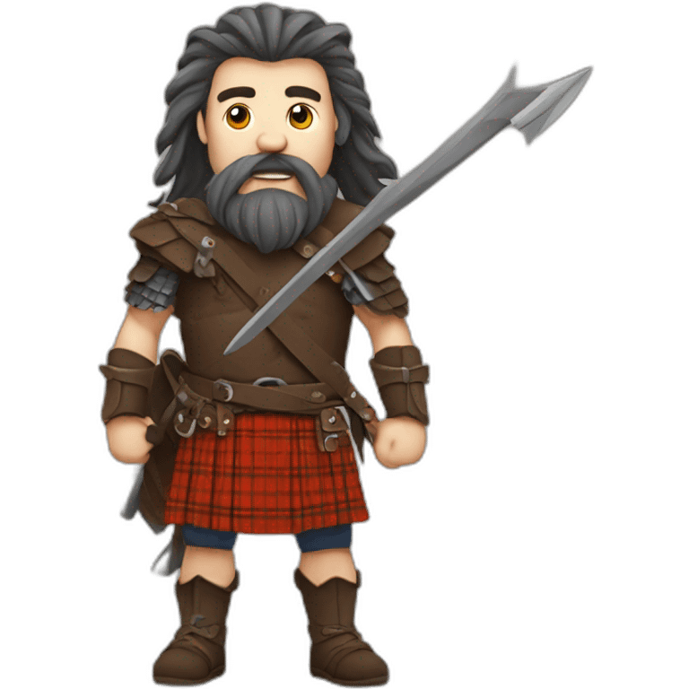 BraveHeart Scottish with a kilt emoji