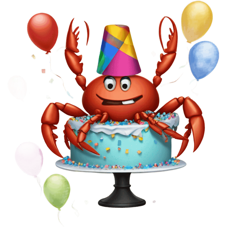 lobster celebrating emoji