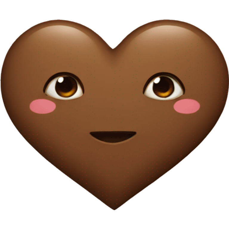 Aesthetic heart brown emoji