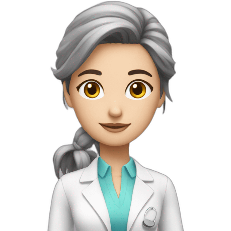 physiotherapist working pretty girl brunette emoji