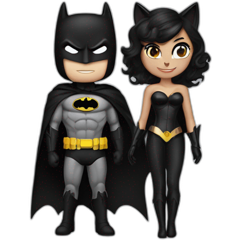 Batman marries cat woman  emoji