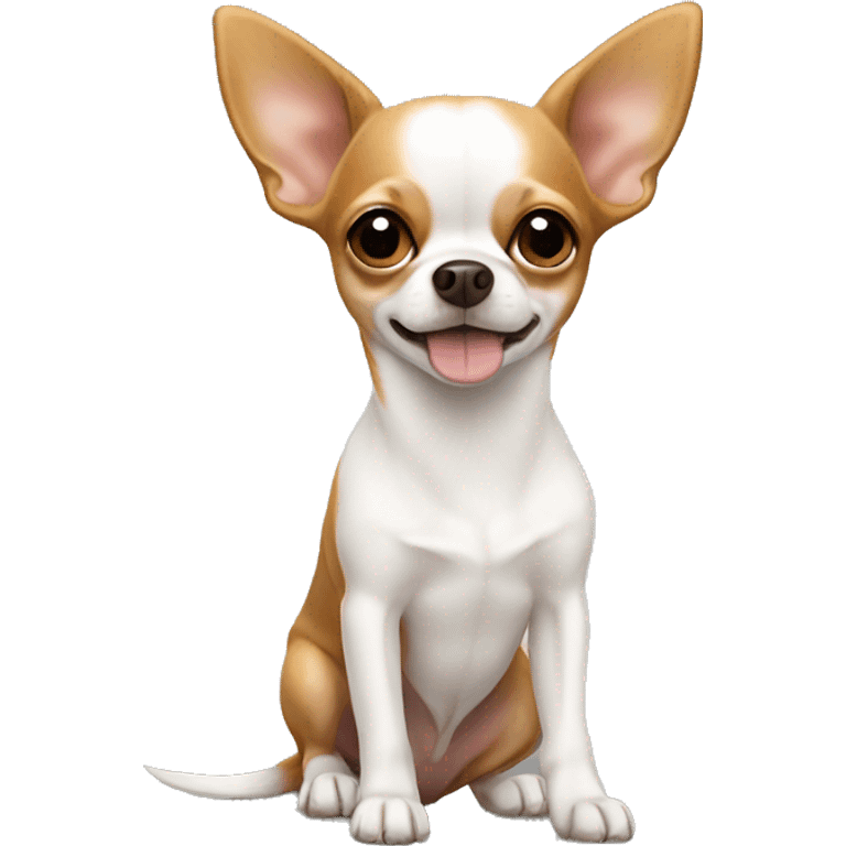 Dog chihuahua white and ginger emoji