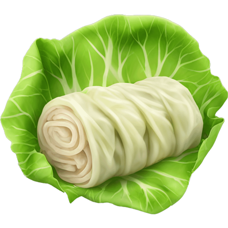 Boiled cabbage rolls with meat emoji