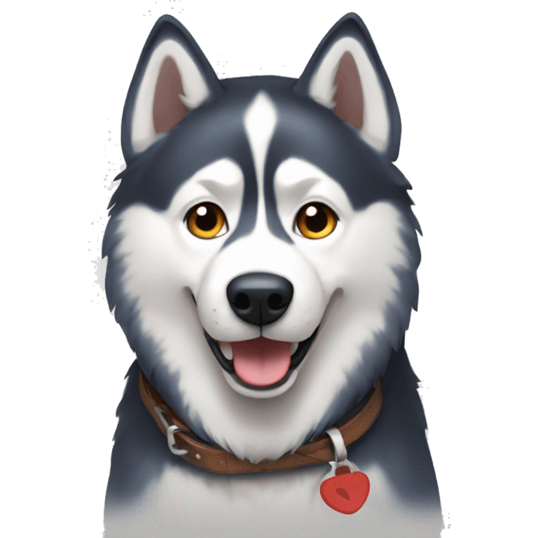 A husky dog emoji