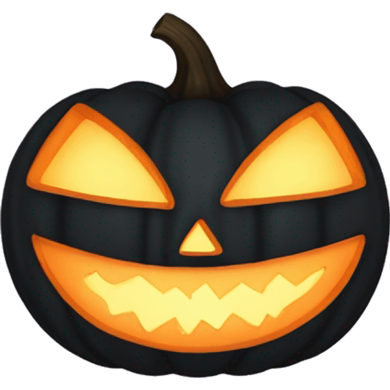 Jack o lantern with grin triangle eyes and triangle nose emoji