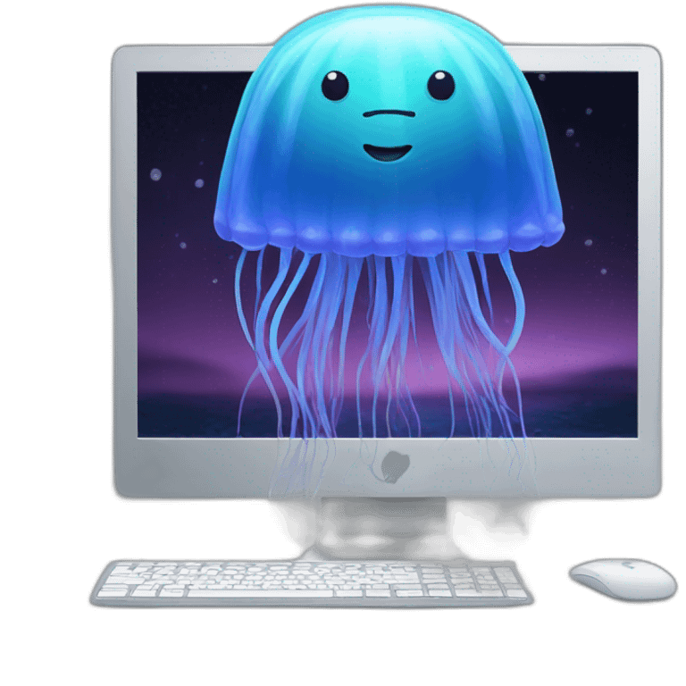 jellyfish-at-a-computer emoji