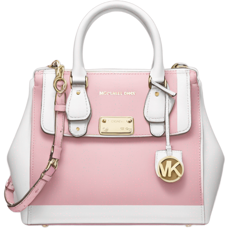 Pink and white Michael Kors purse realistic emoji