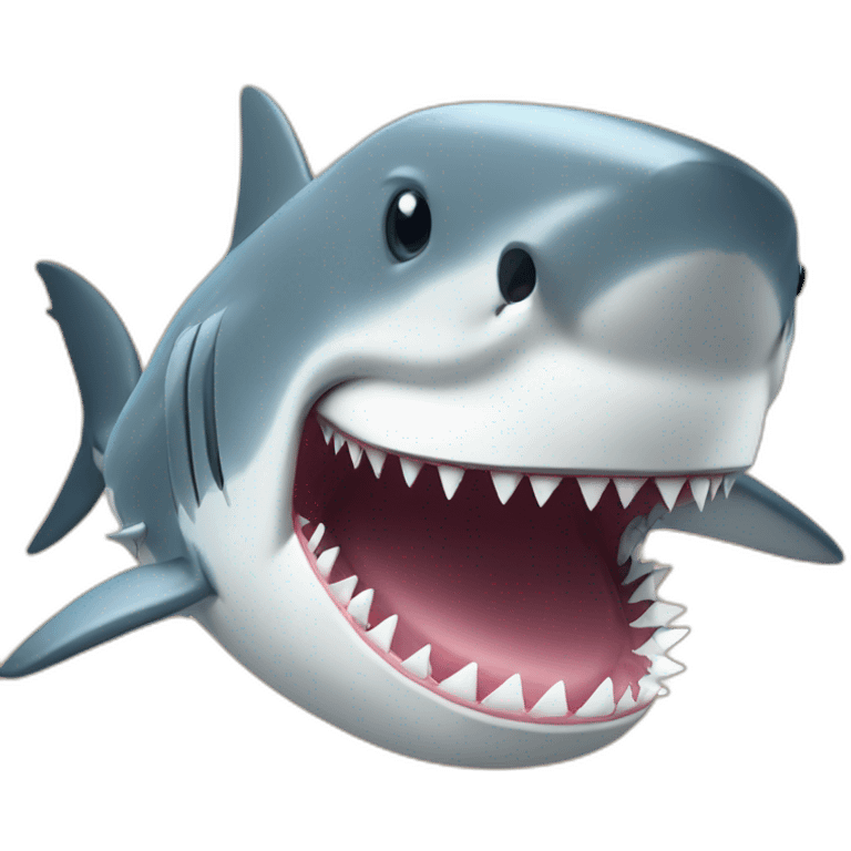 shark eating a shark emoji