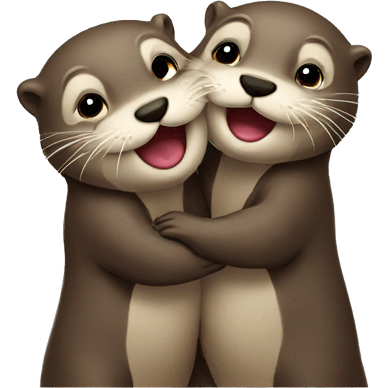 Otter kiss emoji