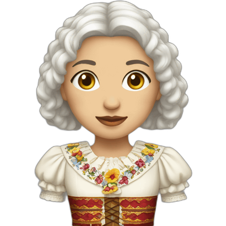 A traditional romanian female costume emoji