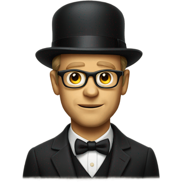 Alton brown wearing bowler hat emoji