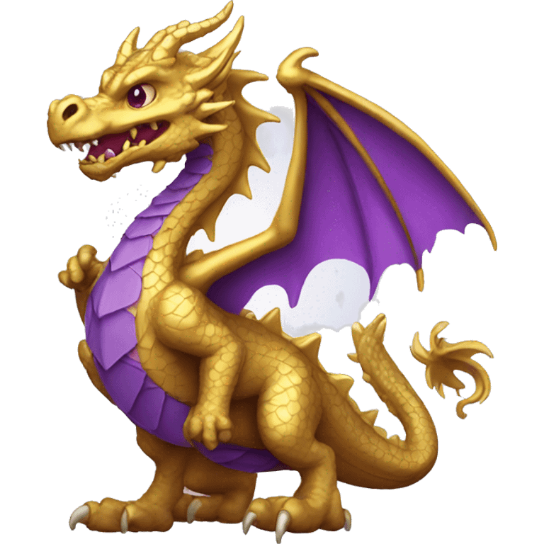 golden purple medieval dragon emoji