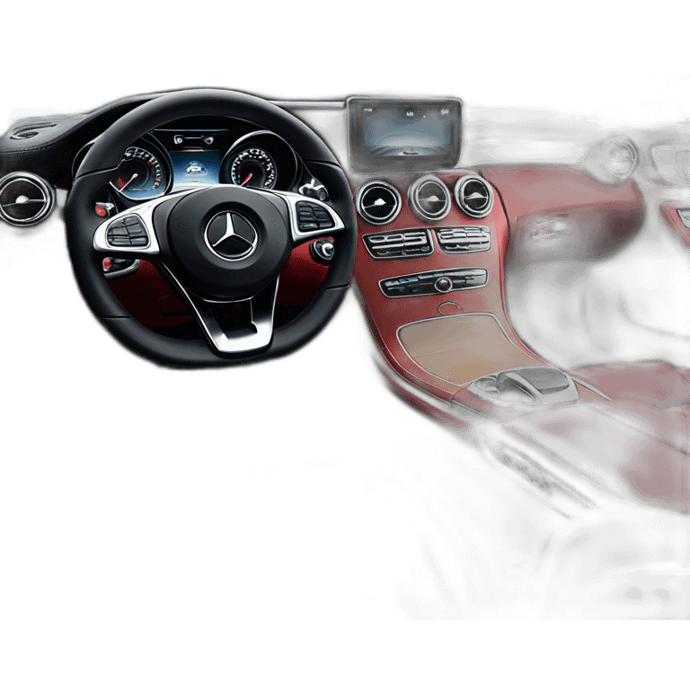 Mercedes Benz c220d red interior emoji