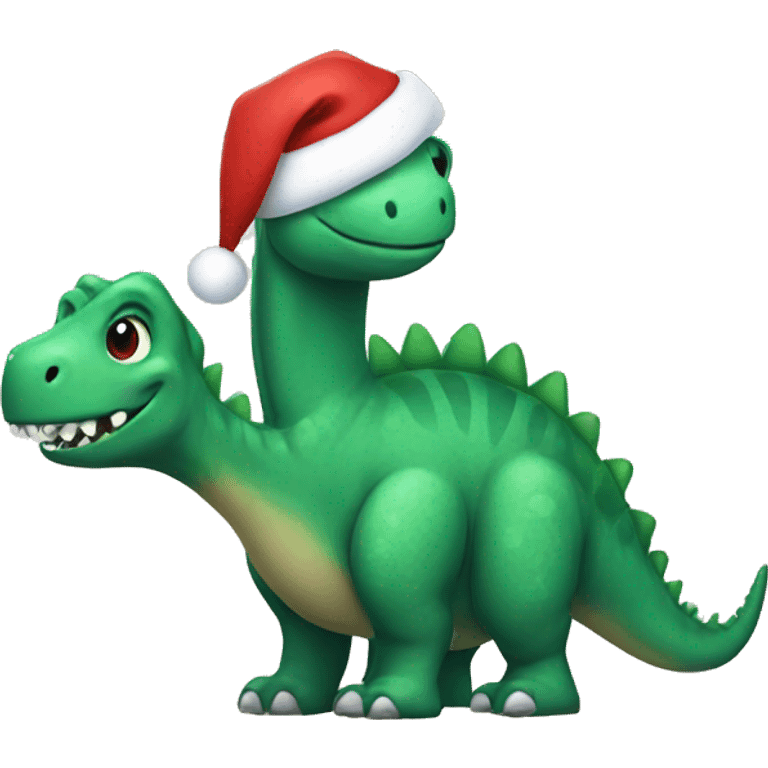 Christmas dinosaur emoji