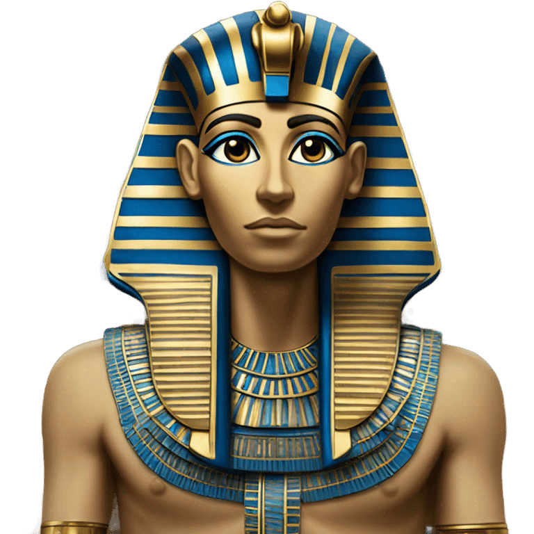 egypt sarcophagus coffie gold blue white black , full body  emoji