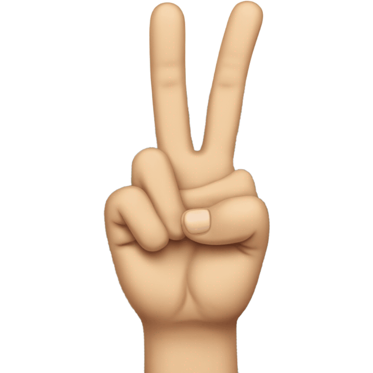 peace sign with fingers upside down emoji