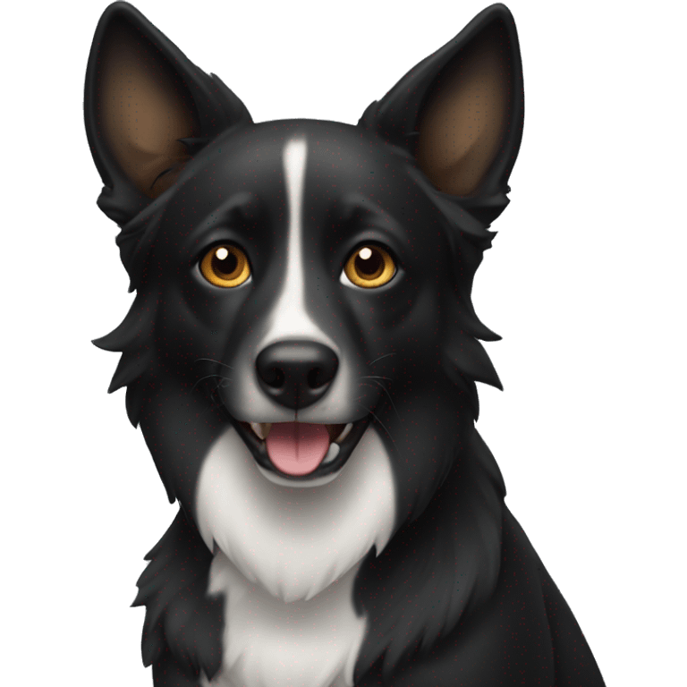 Black foxterierr dog emoji