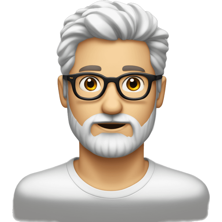 homem branco gordo rosto arredondado oculos e barba emoji