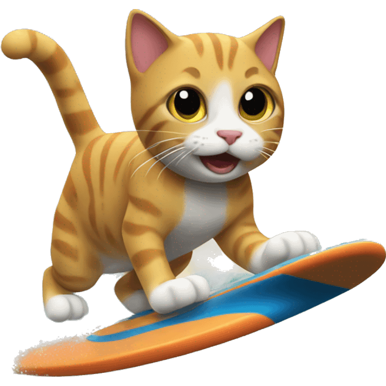 cat surfing  emoji