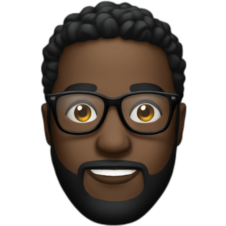 Damso with black glasses emoji