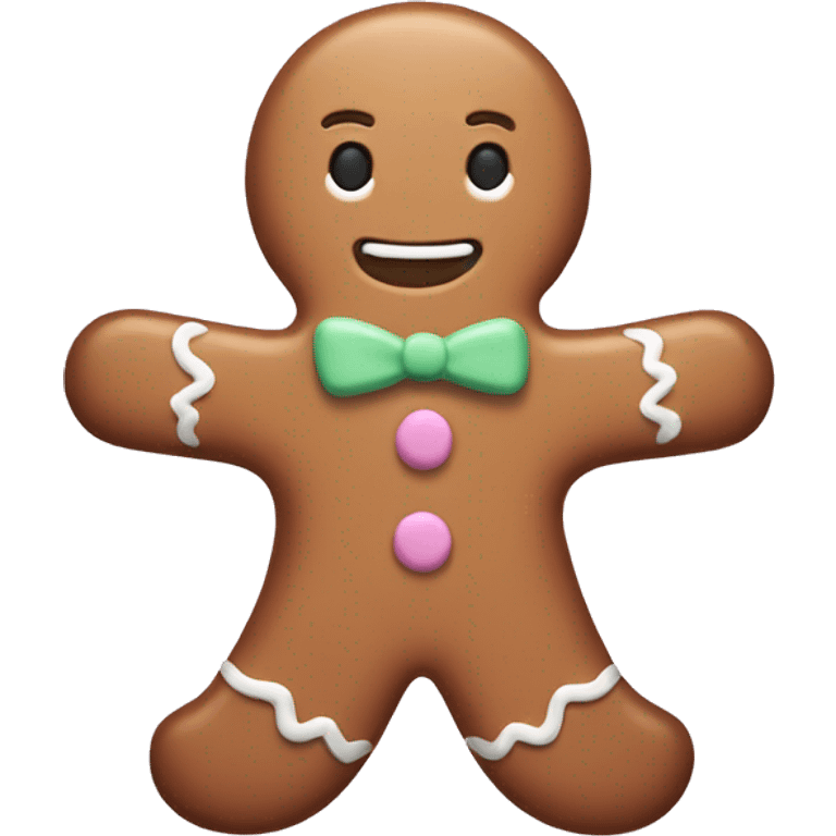 Pastel gingerbread man emoji