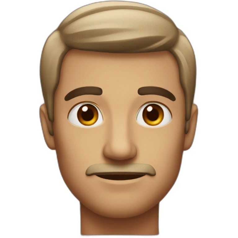 a bold headded man with brown eyes emoji