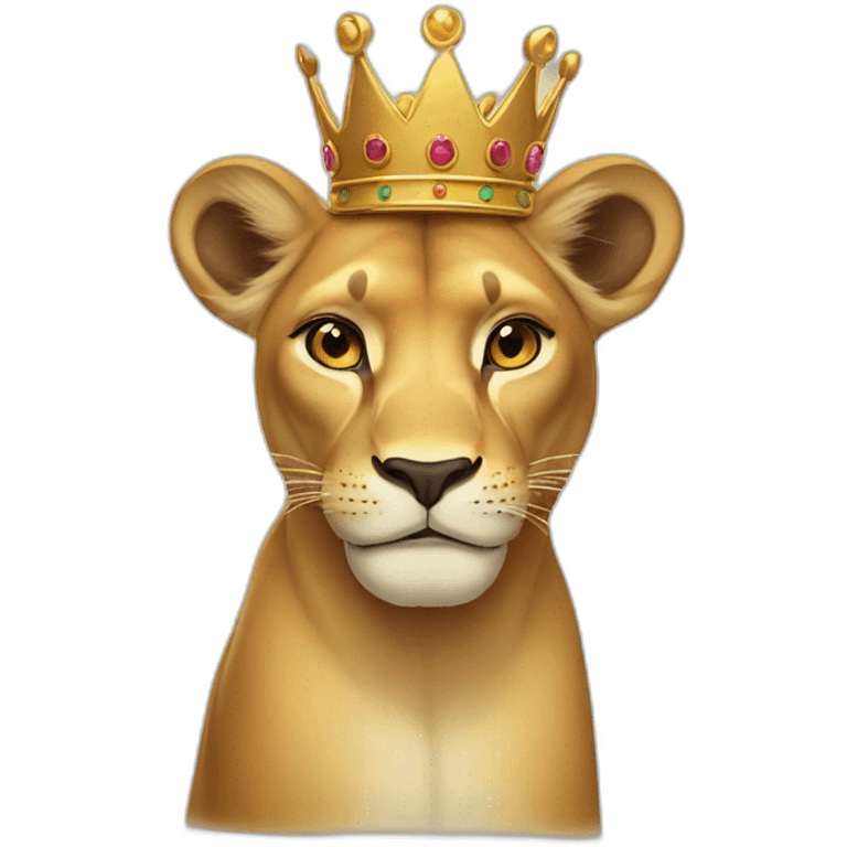 Lioness with crown emoji