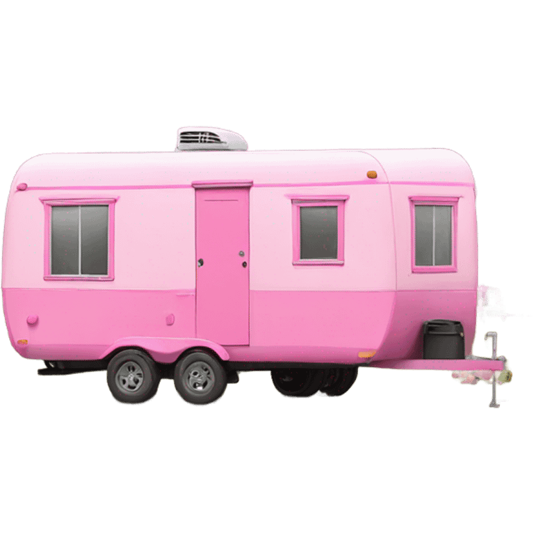 Pink trailer home emoji