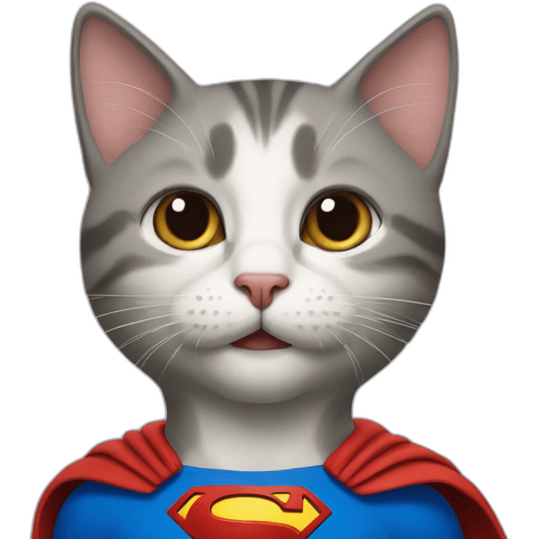 Cat superman emoji