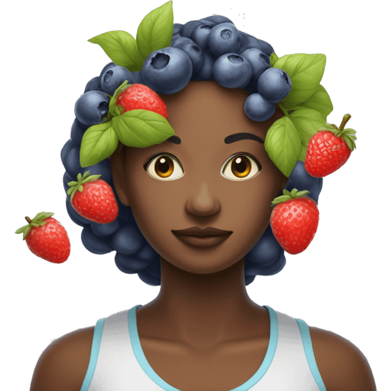 balance and berry fruits on her brain emoji