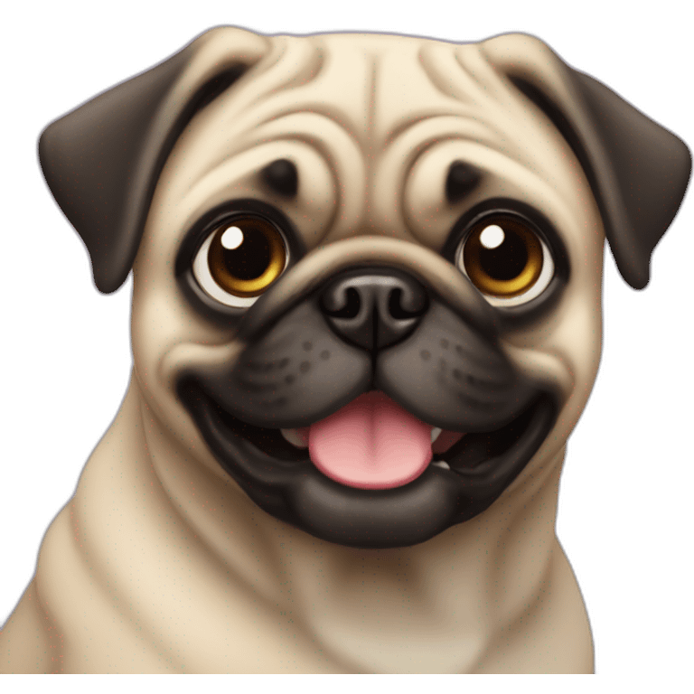 Cute pug emoji