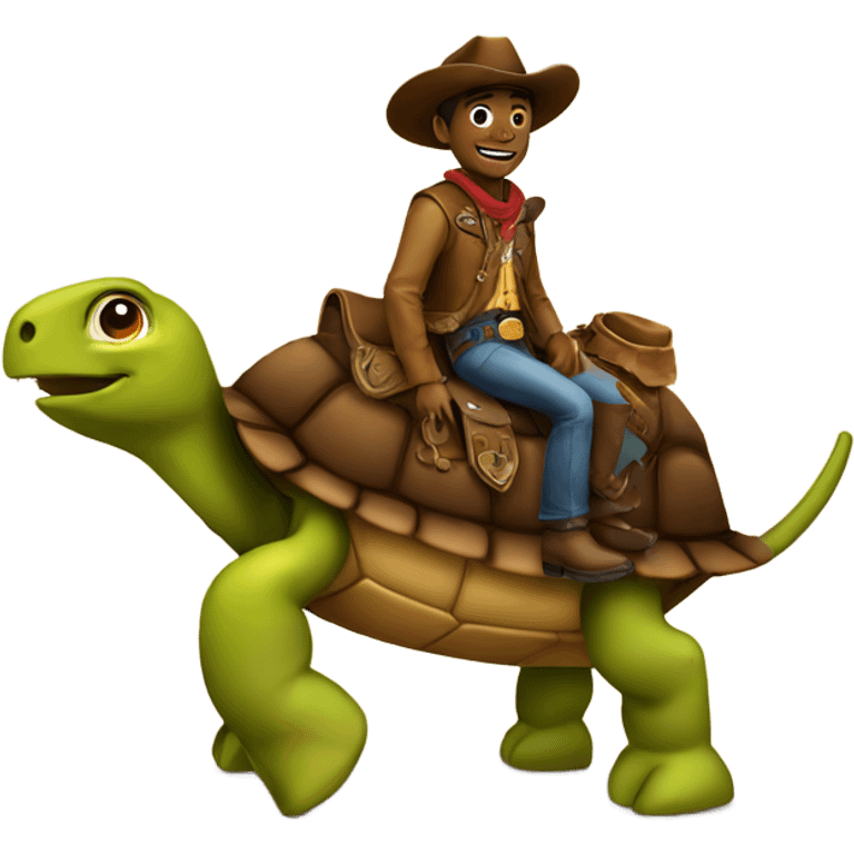 Cowboy on a turtle emoji