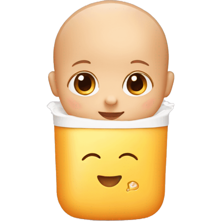 Baby with tube of spf emoji