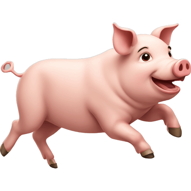 running pig emoji