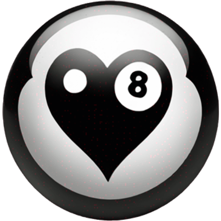 8 ball with hearts  emoji