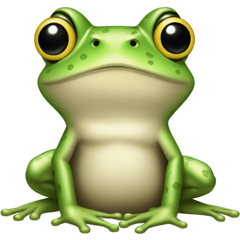 Coquette frog emoji