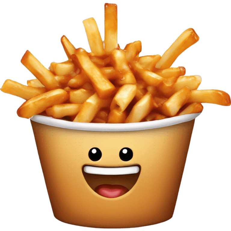 Poutine qui mange de la poutine emoji