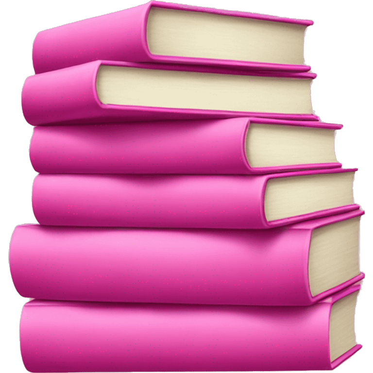 Stack of pink books emoji