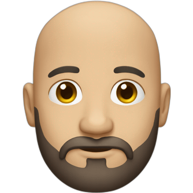 bald head man with beard emoji