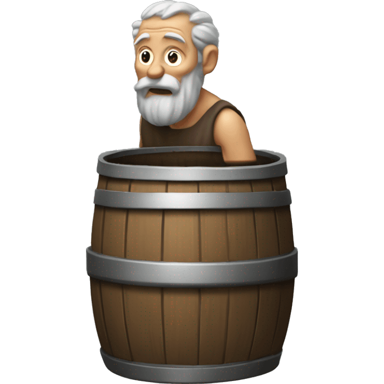 Diogenes living in his barrel  emoji