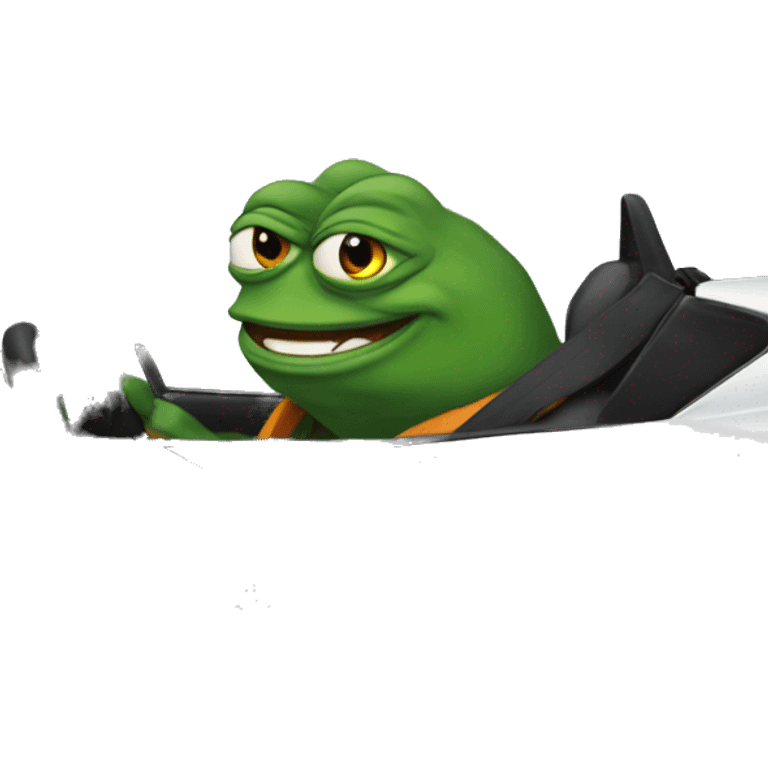 pepe in a lambo emoji