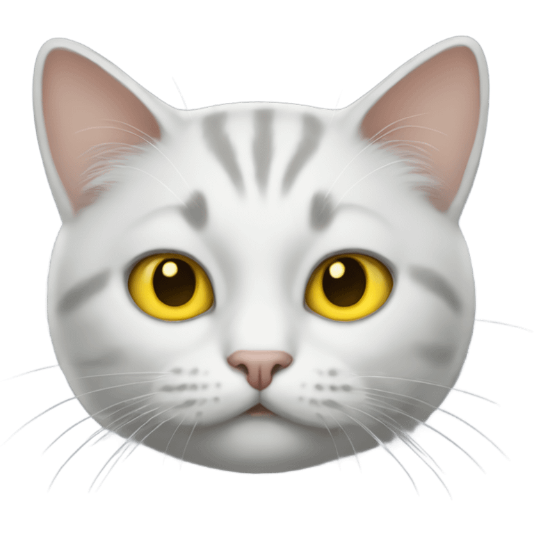 cat with yellow eyes puffy emoji