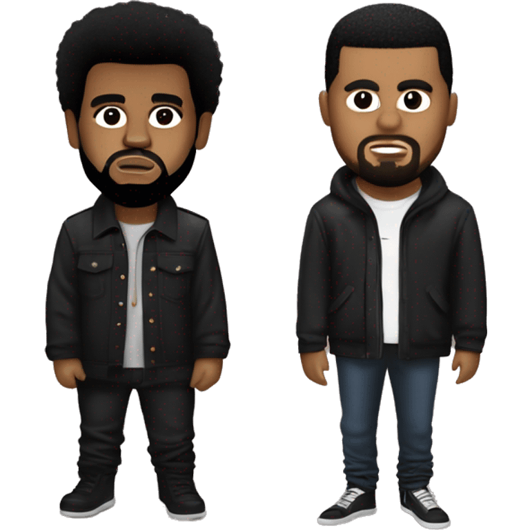 The weeknd and kanye west emoji