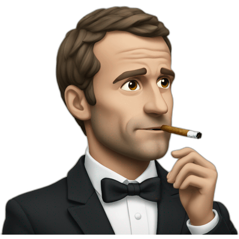 Macron smoking emoji